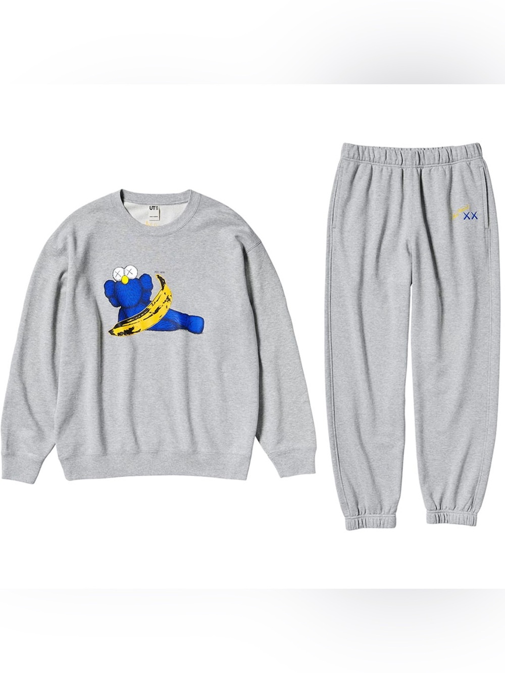 Uniqlo Kaws x Andy Warhol Limited Edition Grey Graphic Sweater Set (size S)